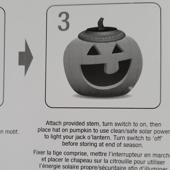 NWT Halloween Solar 7 Color Changing LED Pumpkin Jack-o-lantern Hat - Picture 6 of 10